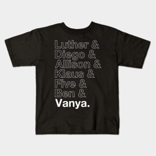 Umbrella Academy - Names Kids T-Shirt